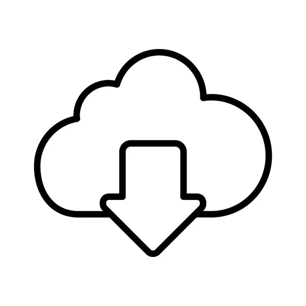 Icône isolée cloud computing — Image vectorielle