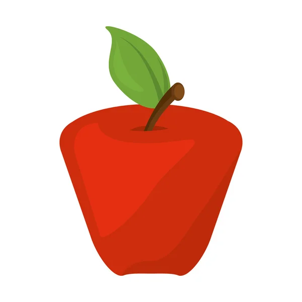 Appel vers fruit geïsoleerd pictogram — Stockvector