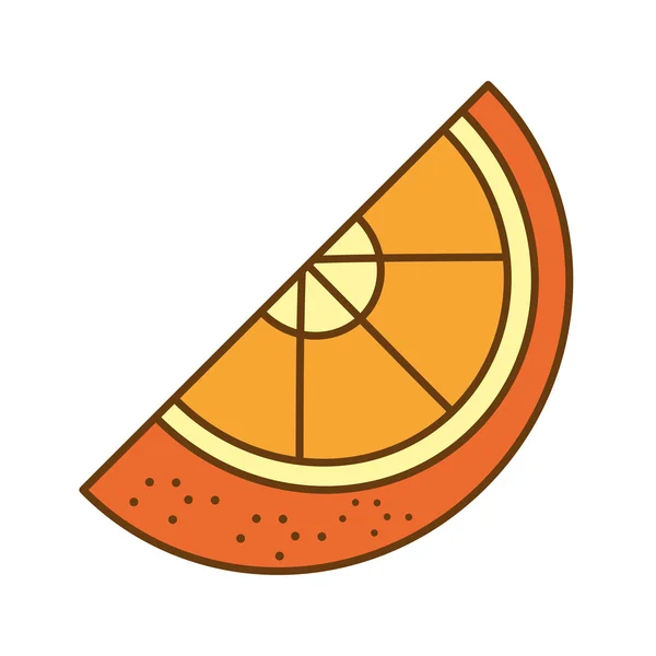 Turuncu turunç meyvesi izole edilmiş simge — Stok Vektör