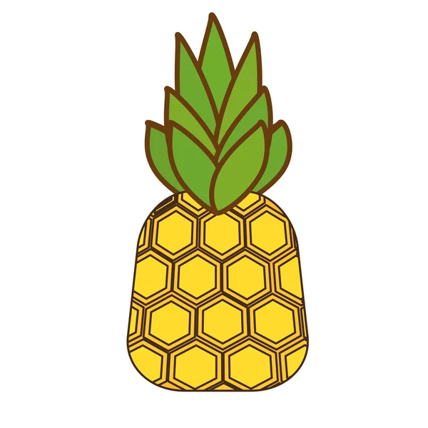 Abacaxi ícone isolado fruta fresca —  Vetores de Stock