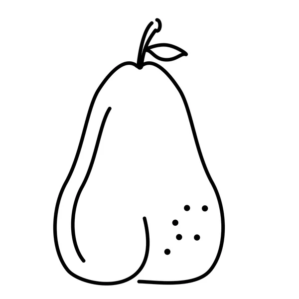 梨の新鮮なフルーツのアイコン — ストックベクタ