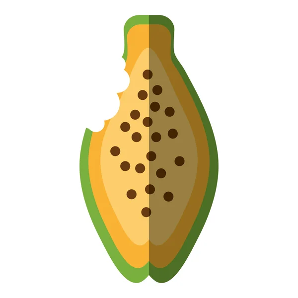 Papaya icono de la fruta tropical — Vector de stock