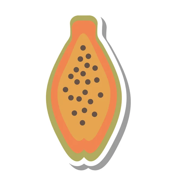 Papaya-Symbol für tropische Früchte — Stockvektor