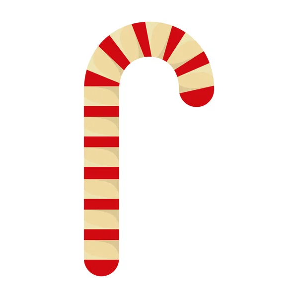 圣诞糖果手杖孤立的图标 — 图库矢量图片