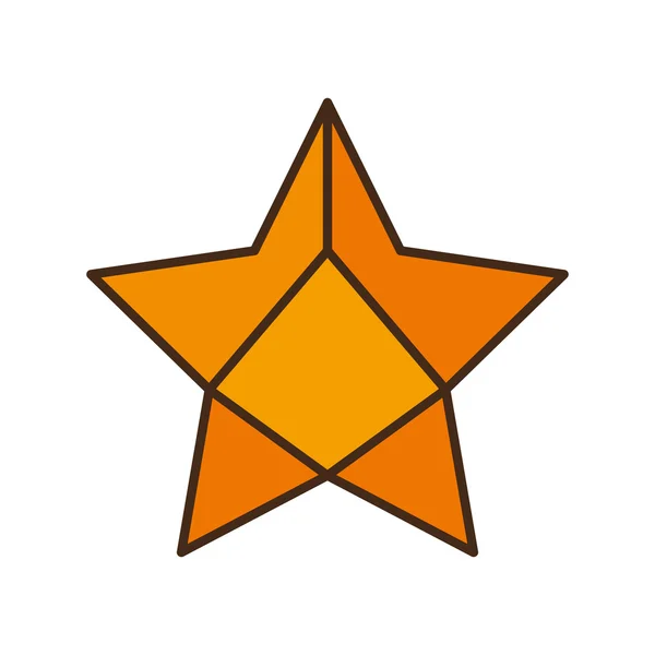 Joyeux noël étoile icône isolée — Image vectorielle