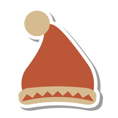neşeli Noel şapka izole simgesi