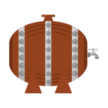 taze bira varil izole simgesi