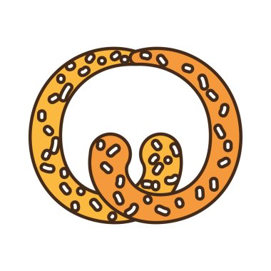 lezzetli simit izole simgesi