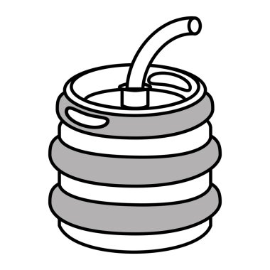 taze bira varil izole simgesi