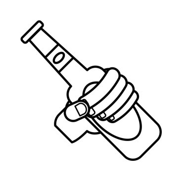 taze bira şişe izole simgesi