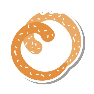 lezzetli simit izole simgesi