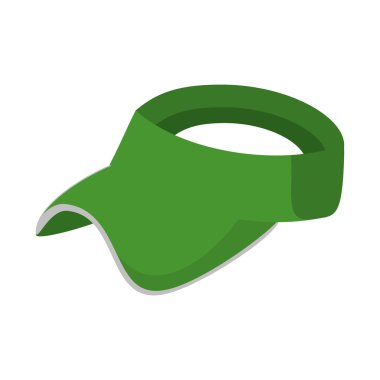 Golf şapka Tekdüzen izole simgesi