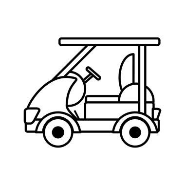 Golf cart izole simgesi