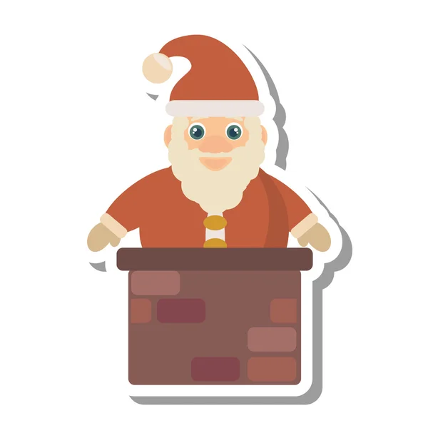 Santa Claus carácter de Navidad icono aislado — Archivo Imágenes Vectoriales