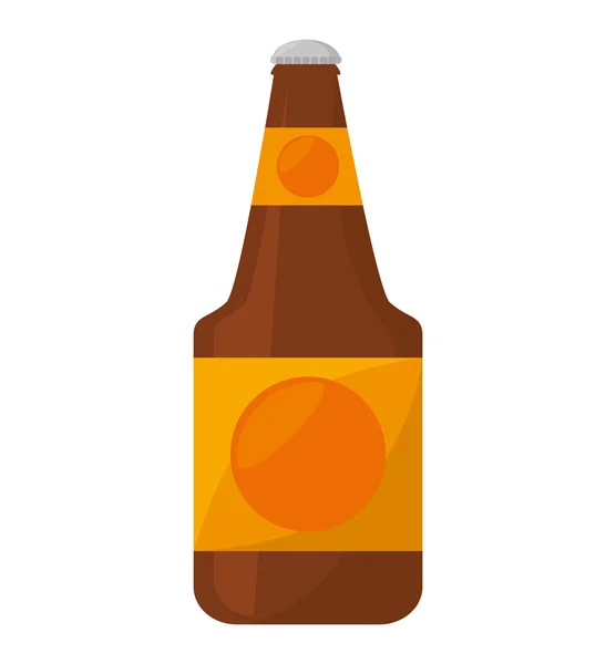 Taze bira şişe izole simgesi — Stok Vektör