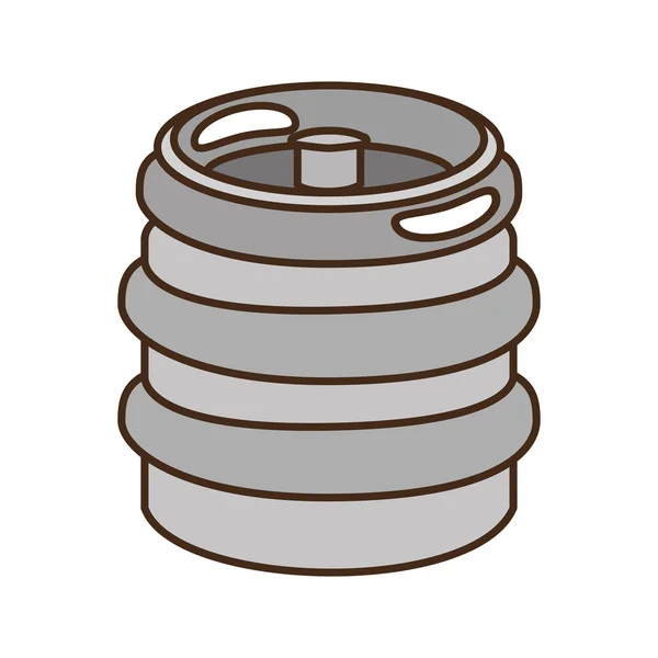 Bière fraîche baril icône isolée — Image vectorielle
