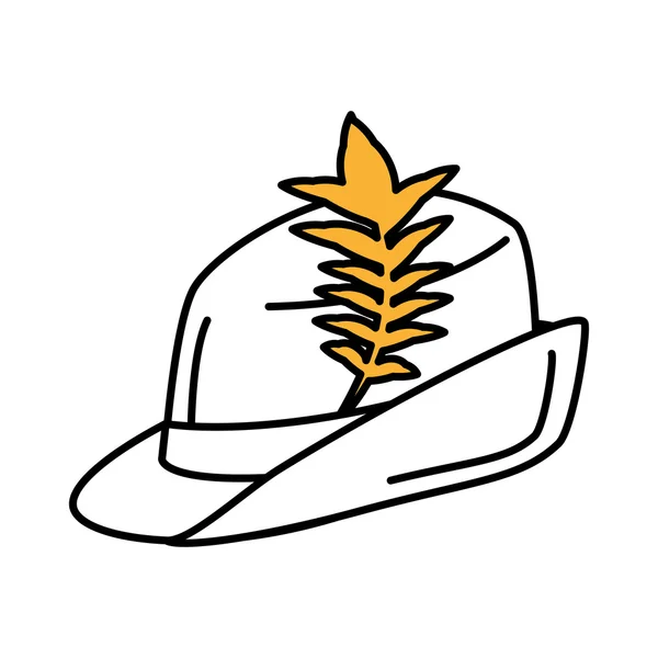 Chapeau irlandais icône isolée — Image vectorielle