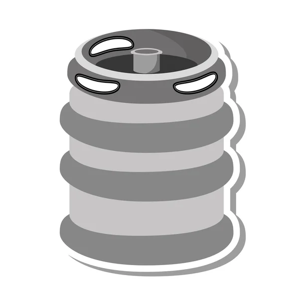 Fresh beer barrel isolated icon — Stock Vector