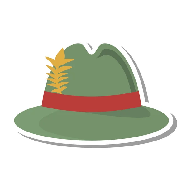 爱尔兰的帽子孤立的图标 — 图库矢量图片