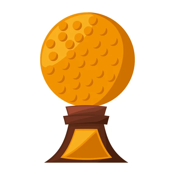 Golf trofeo campeonato aislado icono — Archivo Imágenes Vectoriales