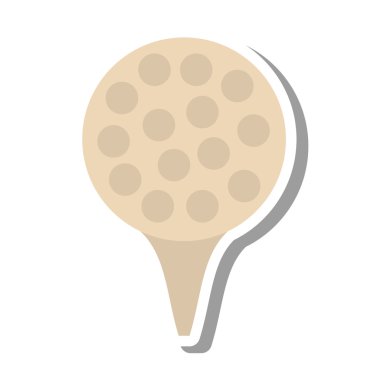 Golf topu izole simgesi