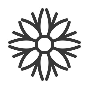 Noel kar tanesi izole simgesi