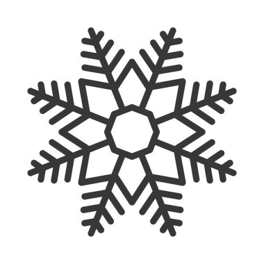 Noel kar tanesi izole simgesi