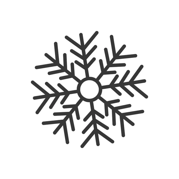 Flocon de neige de Noël icône isolée — Image vectorielle