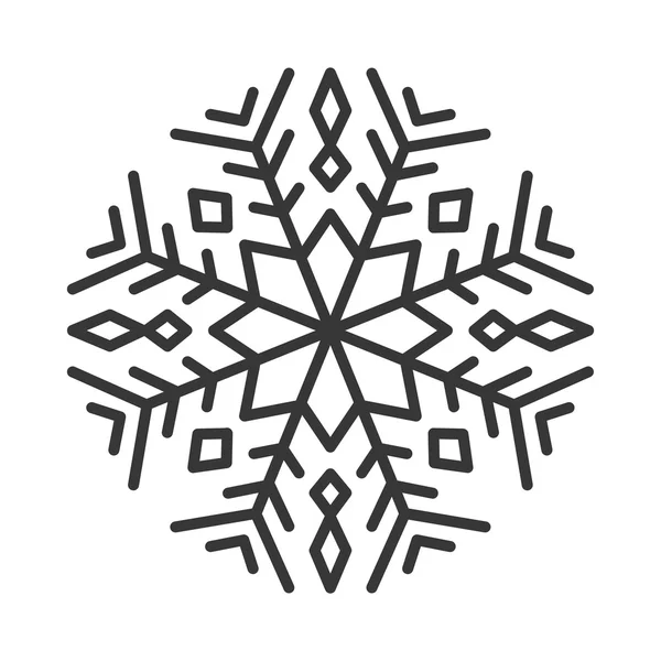 Navidad copo de nieve aislado icono — Vector de stock