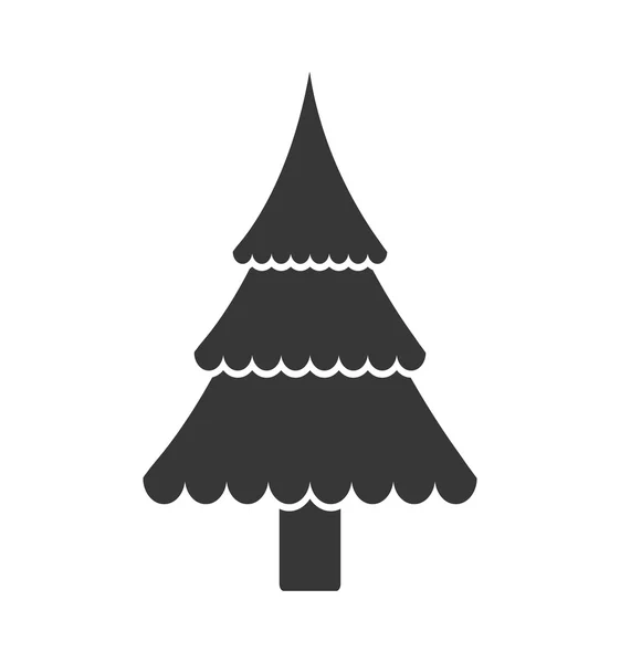 Tree pine natural isolated icon — Stockový vektor