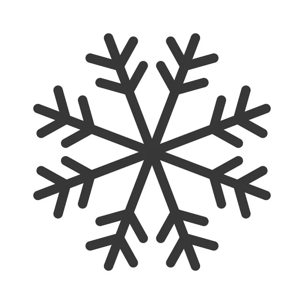 Navidad copo de nieve aislado icono — Vector de stock