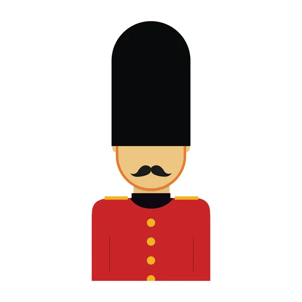 England soldier isolated icon — Stock Vector