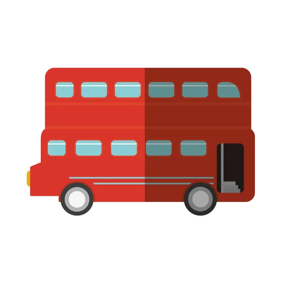 London bus transport service icon — Stock Vector