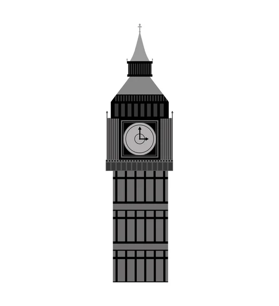 Big ben london city isolated icon — ストックベクタ