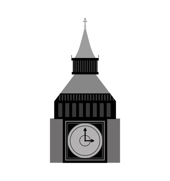 Big ben london city icona isolata — Vettoriale Stock