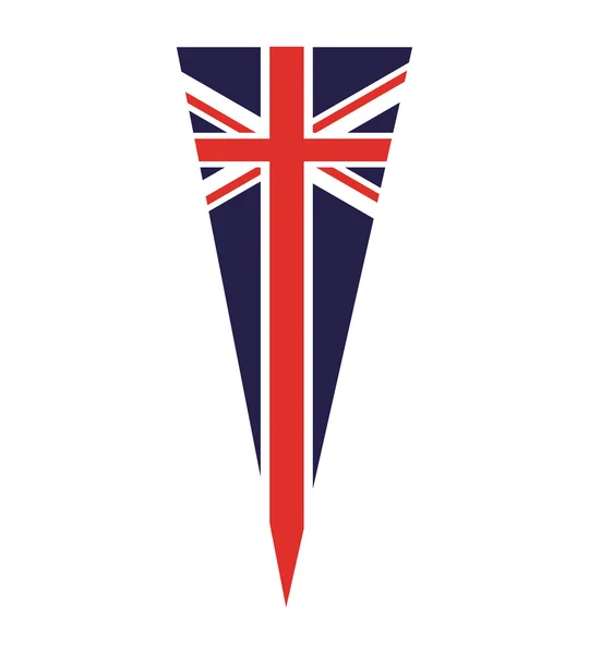 Ikona na białym tle flaga Anglii — Wektor stockowy