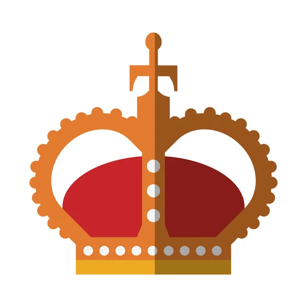 English crown isolated icon — Stock Vector