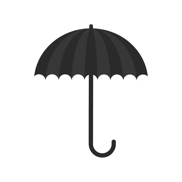 Silueta del paraguas icono aislado — Archivo Imágenes Vectoriales