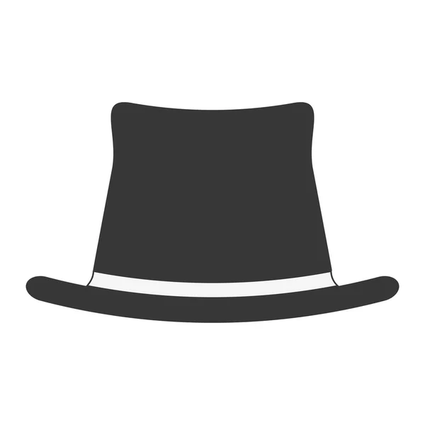 Chapeau gentleman icône isolée — Image vectorielle