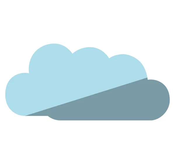 Carino nuvola isolato icona — Vettoriale Stock