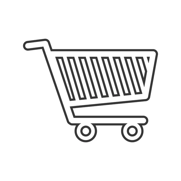 Shopping cart market isolated icon — Stock Vector