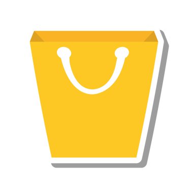 Alışveriş çantası market simgesi izole