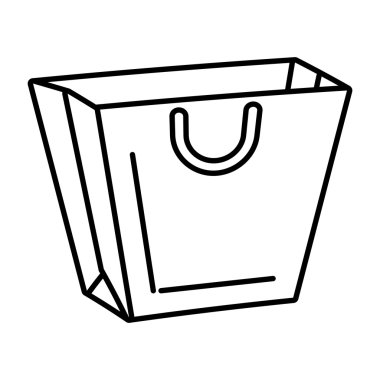 Alışveriş çantası market simgesi izole