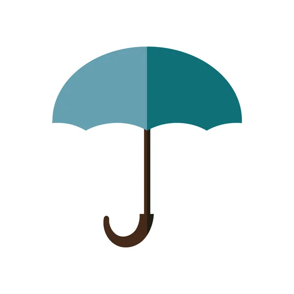 Ombrello silhouette isolato icona — Vettoriale Stock