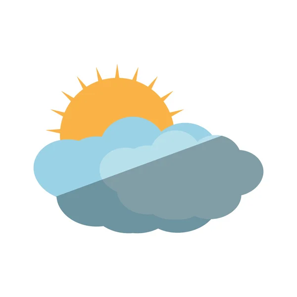 Cloud climate concept isolate icon — Stock Vector