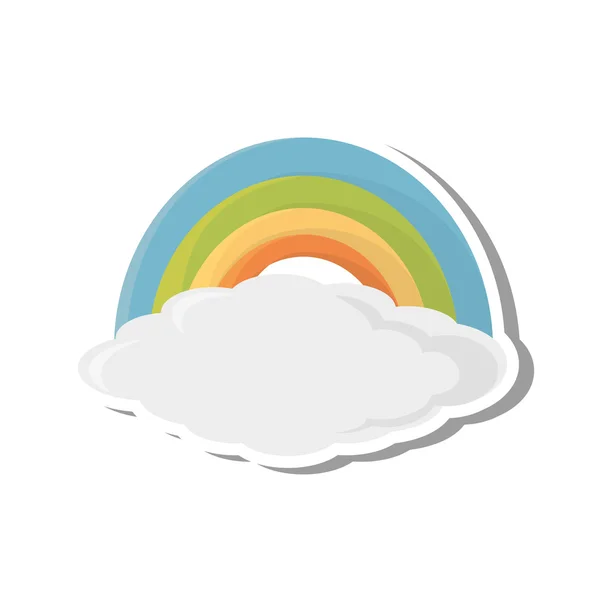 Rainbown climate symbol isolated icon — Stock Vector