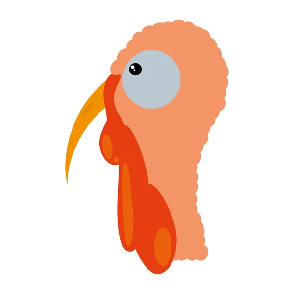 Turkey bird thanksgiving icon — Stock Vector