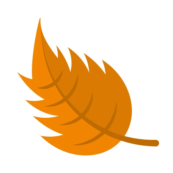 Leaf autumn isolated icon — Stock Vector