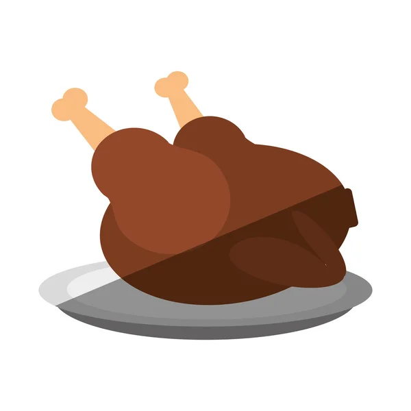 Dinde viande thanksgiving nourriture — Image vectorielle