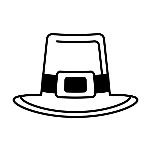 Sombrero de bruja símbolo de acción de gracias — Vector de stock